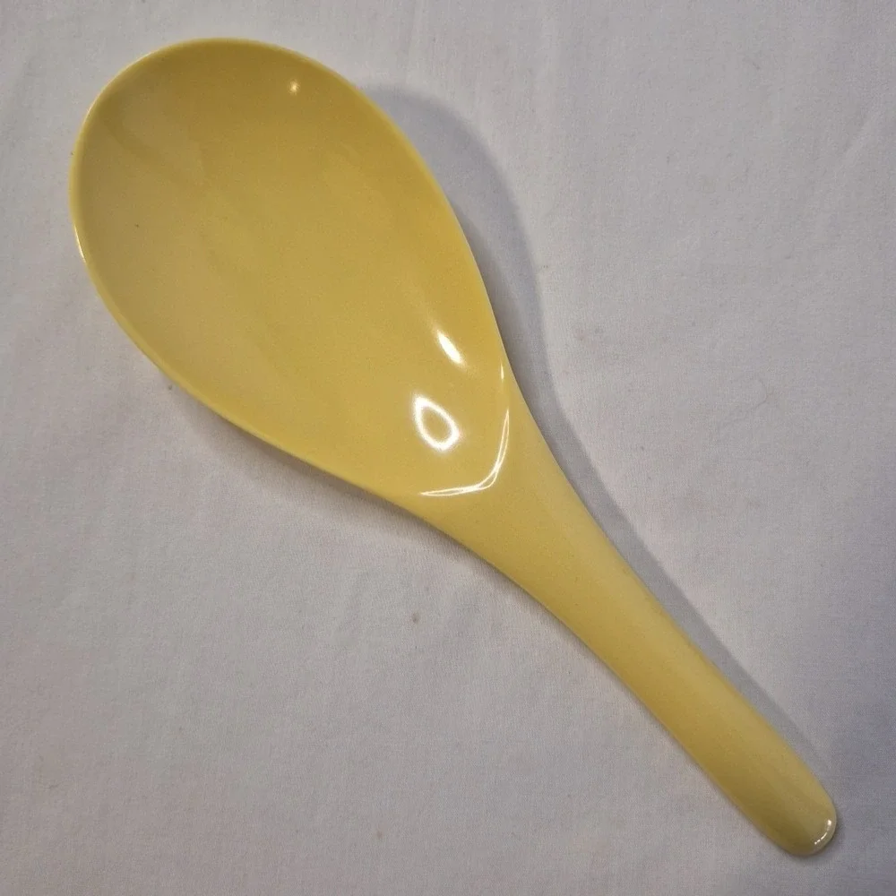 Hutzler‎ Melamine Rice Spoon #513 Utensil Yellow MCM Made in Thailand